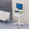 ProperAV Mobile Workstation Trolley Cart with Drawers