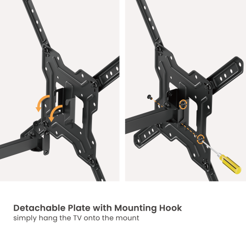 Heavy Duty Swing Arm TV Wall Bracket 23" 24" 28" 32" 37" 40" 42" 43" 46" 50" 55" 65" Tilt 20° VESA Max 400x400 Black