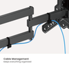 Heavy Duty Swing Arm TV Wall Bracket 23" 24" 28" 32" 37" 40" 42" 43" 46" 50" 55" 65" Tilt 20° VESA Max 400x400 Black