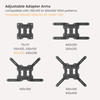 Heavy Duty Swing Arm TV Wall Bracket 23" 24" 28" 32" 37" 40" 42" 43" 46" 50" 55" 65" Tilt 20° VESA Max 400x400 Black