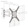 Heavy Duty Swing Arm TV Wall Bracket 23" 24" 28" 32" 37" 40" 42" 43" 46" 50" 55" 65" Tilt 20° VESA Max 400x400 Black