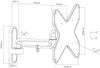 Swing Arm TV Wall Bracket 23" 24" 28" 32" 37" 40" 42" 43" Tilt 15° VESA Max 200x200 Silver