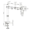 Desk Clamp Monitor Mount | Single 13"-32"