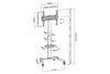 TV Trolley Stand on Wheels 32" 37" 40" 43" 48" 49" 50" 55" Max Load 35kg VESA Max 400-400mm