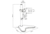 Free-Standing Monitor Mount | Single 13''-32'' - ProperAV