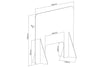Protective Acrylic Sneeze Guard / Shield - 800x600x228mm - ProperAV